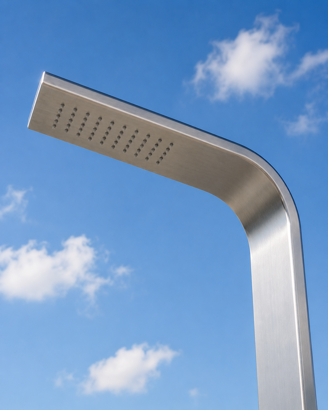 Douche extérieure Ilan inox incurvée