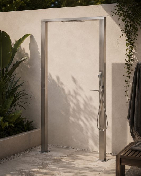 Douche extérieure Rayan double jet inox