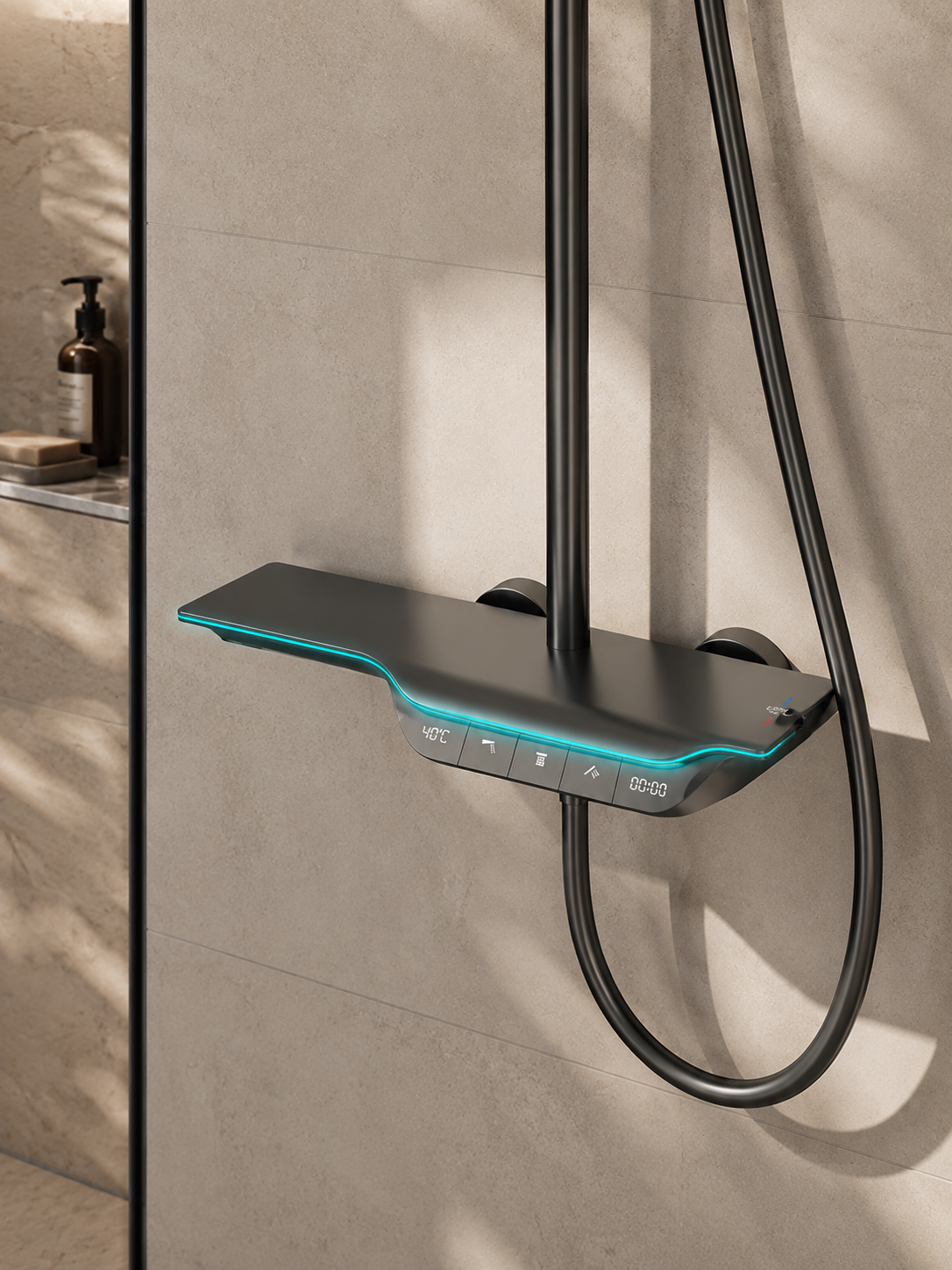 Colonne de douche thermostatique Elara gris