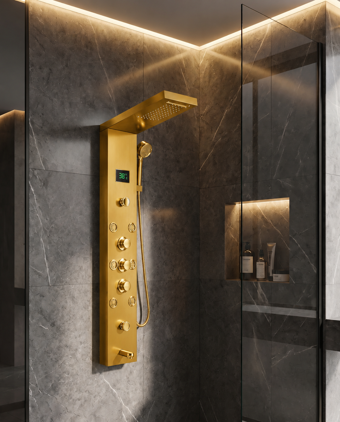 Colonne de douche hydromassante Wren or