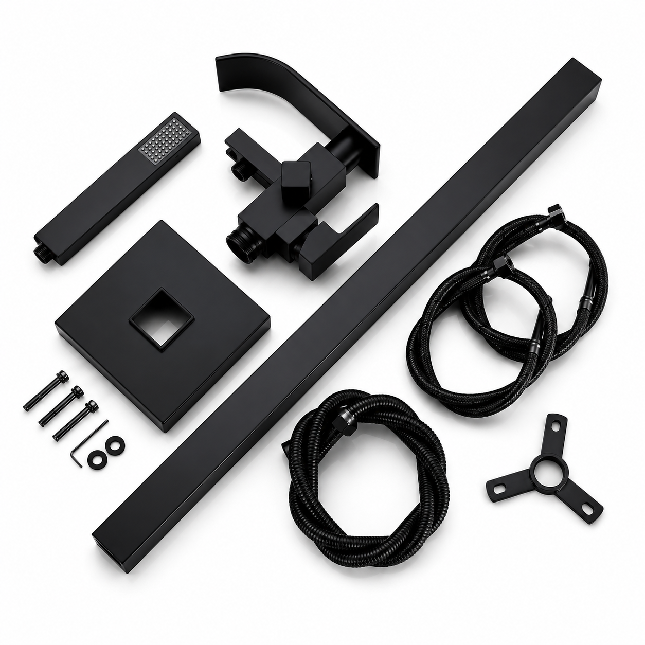 Colonne de douche baignoire Rhea noir mat