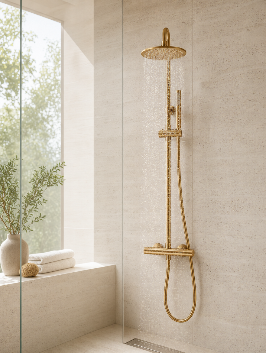 Colonne de douche thermostatique Amara or