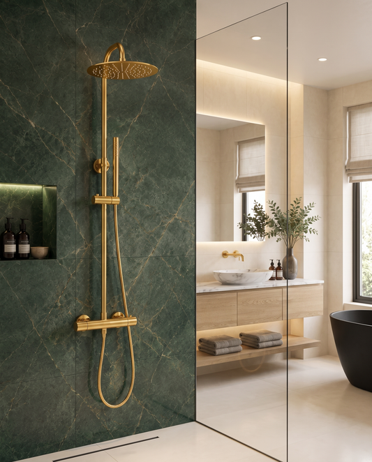 Colonne de douche thermostatique Amara or