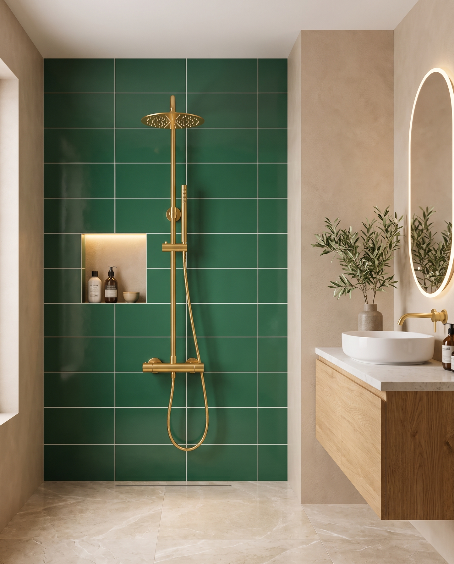Colonne de douche thermostatique Amara or