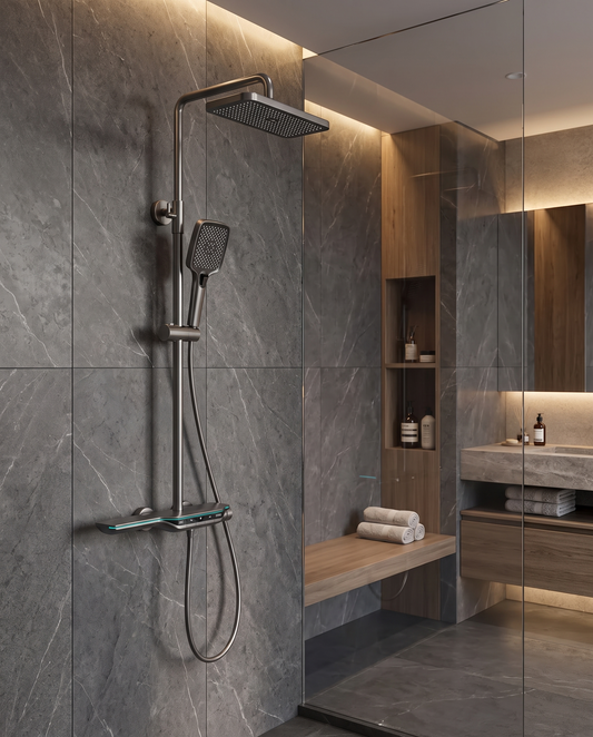 Colonne de douche thermostatique Elara gris