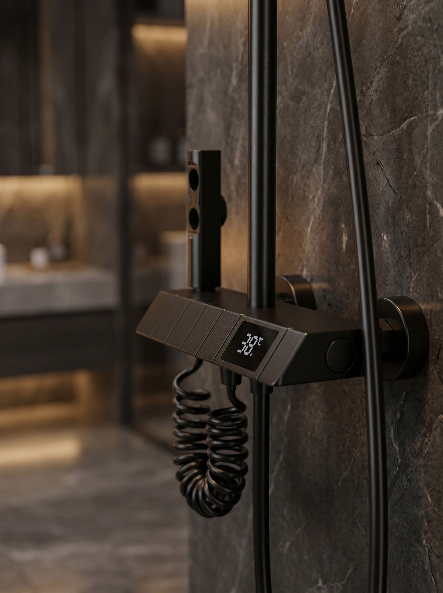 Colonne de douche avec mitigeur Iris noir