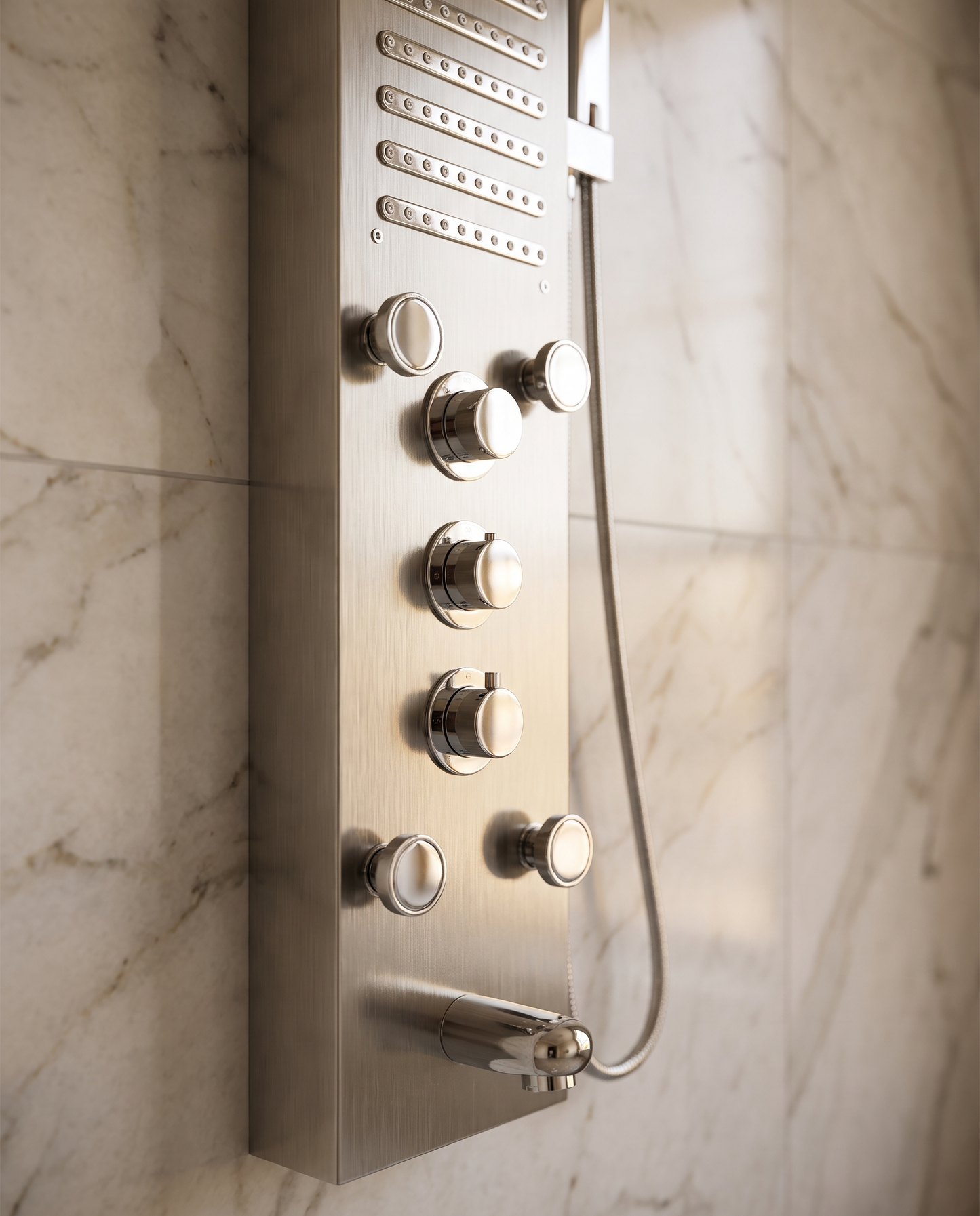 Colonne de douche hydromassante Wren nickel