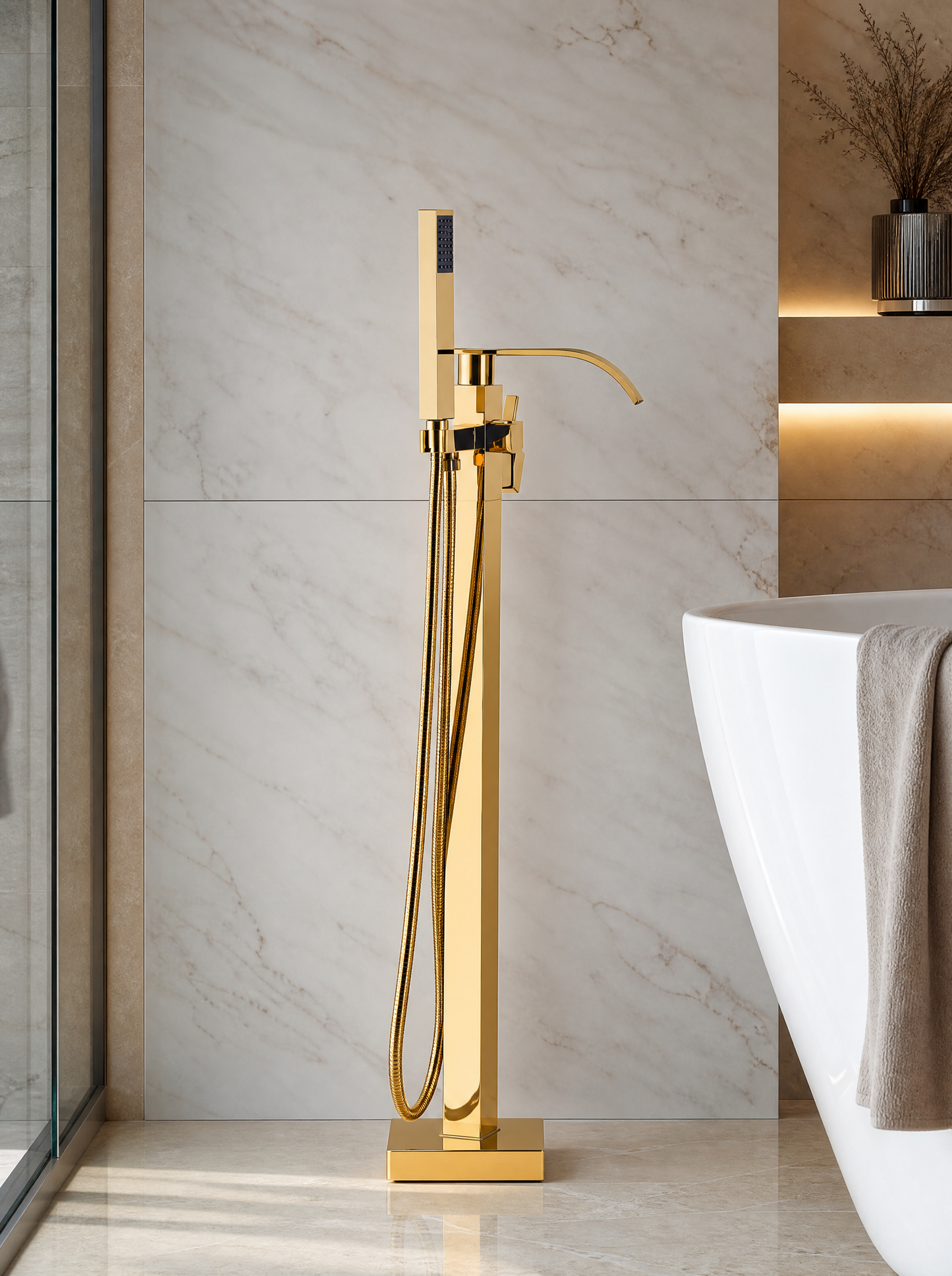 Colonne de douche baignoire Rhea or