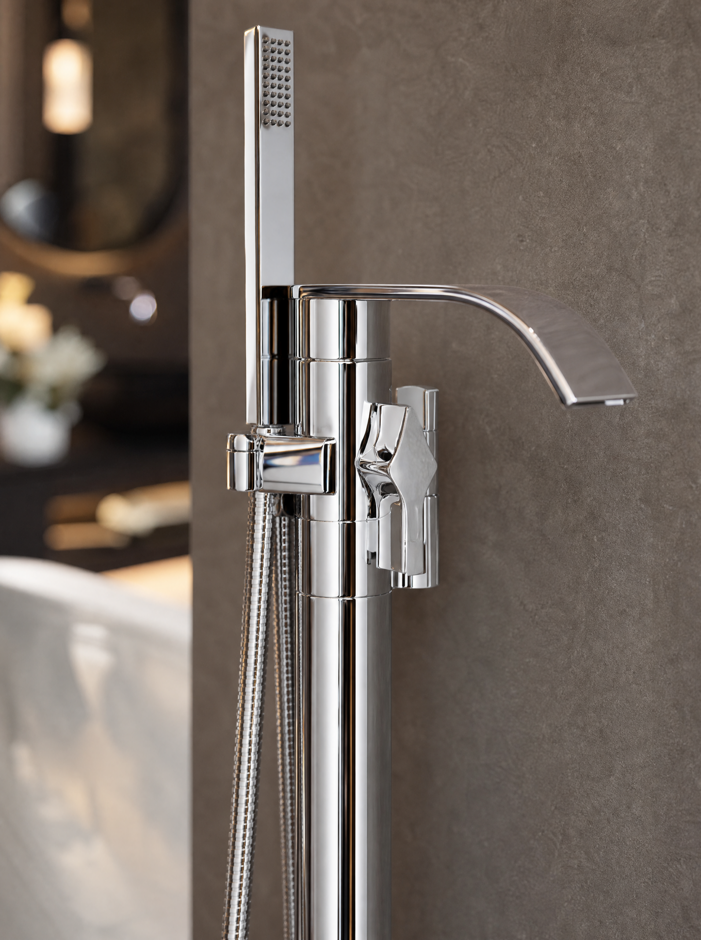 Colonne de douche baignoire Rhea chrome