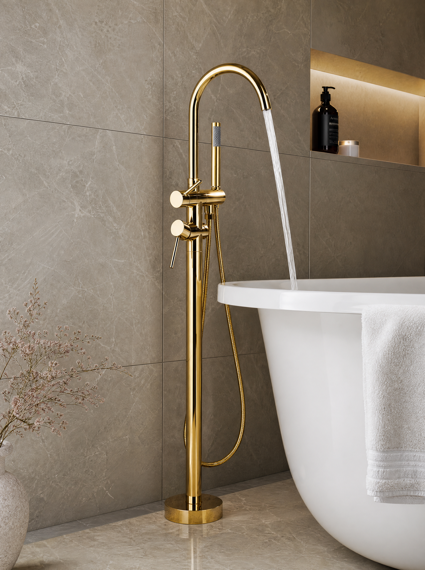 Colonne de douche baignoire Aylin or